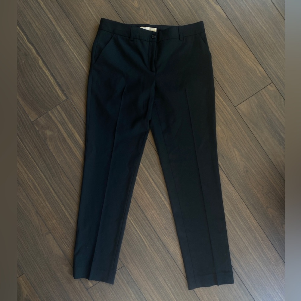 Michael Kors Black Virgin Wool Dress Pants pleated Straight-Leg made in Italy